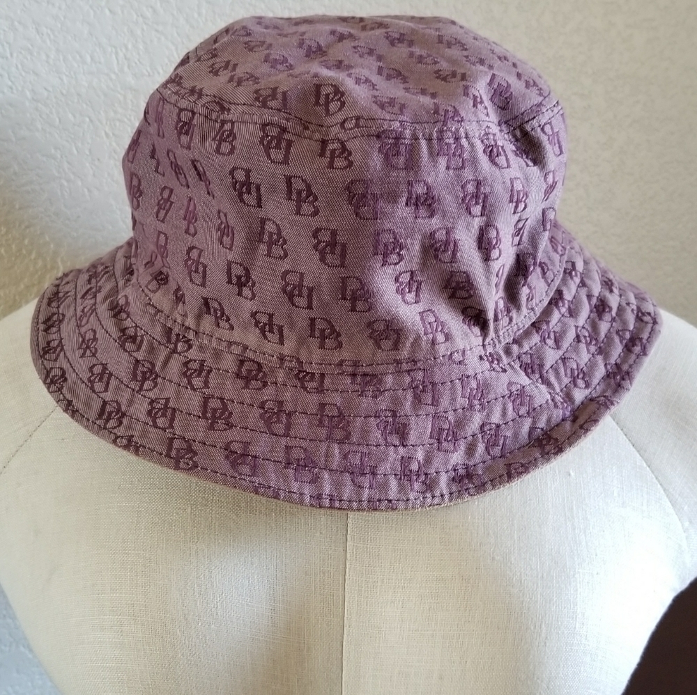 Dooney & Bourke unique suede/ monogram bucket hat